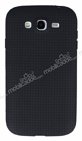 Samsung Galaxy Grand Nokta Desenli Siyah Silikon Klf