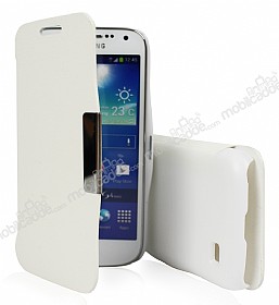 Samsung i9190 Galaxy S4 Mini nce Yan Kapakl Beyaz Klf