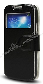 Samsung i9190 Galaxy S4 Mini Standl Pencereli Siyah Klf