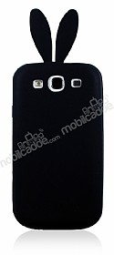 Samsung Galaxy S3 / S3 Neo Tavanl Siyah Silikon Klf