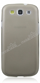 Samsung Galaxy S3 / S3 Neo Ultra nce 0.2mm effaf Siyah Rubber Klf