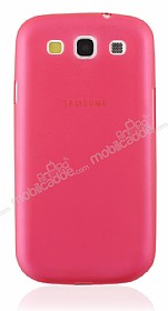 Samsung Galaxy S3 / S3 Neo Ultra nce effaf Pembe Rubber Klf