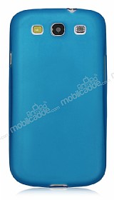 Samsung Galaxy S3 / S3 Neo Ultra nce effaf Mavi Silikon Klf