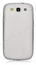 Samsung Galaxy S3 / S3 Neo Ultra nce effaf Beyaz Silikon Klf