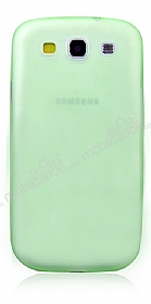 Samsung Galaxy S3 / S3 Neo Ultra nce effaf Yeil Rubber Klf