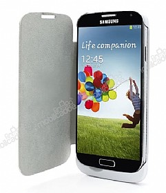 Samsung i9500 Galaxy S4 Bataryal Kapakl Beyaz Klf