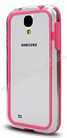 Samsung i9500 Galaxy S4 Bumper Pembe ereve Klf
