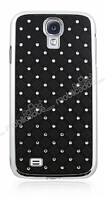 Samsung i9500 Galaxy S4 Ekose Tal Sert Mat Siyah Rubber Klf