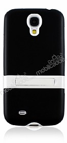Samsung i9500 Galaxy S4 Standl Siyah Silikon Klf