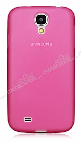 Samsung i9500 Galaxy S4 Ultra nce effaf Pembe Silikon Klf