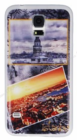 Samsung i9600 Galaxy S5 stanbul Kartpostal Ultra nce Silikon Klf
