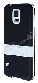 Samsung i9600 Galaxy S5 Standl Siyah Silikon Klf