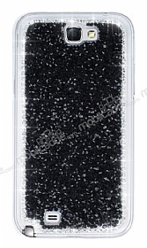 Samsung N7100 Galaxy Note 2 Tal Siyah Rubber Klf