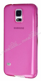 Samsung i9600 Galaxy S5 effaf Pembe Silikon Klf