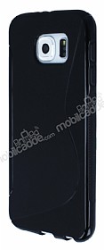 Samsung i9800 Galaxy S6 Desenli Siyah Silikon Klf