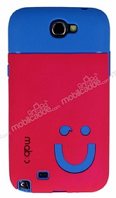 Mob Samsung N7100 Galaxy Note 2 Glen Yz Koyu Pembe Silikon Klf