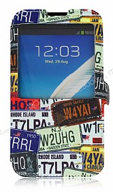 Samsung N7100 Galaxy Note 2 Street Standl Pencereli Deri Klf