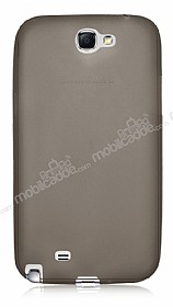 Samsung N7100 Galaxy Note 2 Ultra nce effaf Siyah Silikon Klf