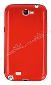Samsung N7100 Galaxy Note 2 effaf Krmz Silikon Klf