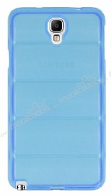 Samsung N7500 Galaxy Note 3 Neo Bubble effaf Mavi Silikon Klf