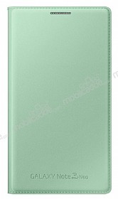 Samsung N7500 Galaxy Note 3 Neo Orjinal Yeil Flip Wallet Klf