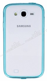 Samsung Galaxy Grand Yeil Silikon Kenarl effaf Rubber Klf