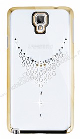 Samsung N7500 Galaxy Note 3 Neo Tal Desenli Gold effaf Rubber Klf