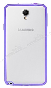 Samsung N7500 Galaxy Note 3 Neo Mor Silikon Kenarl effaf Rubber Klf