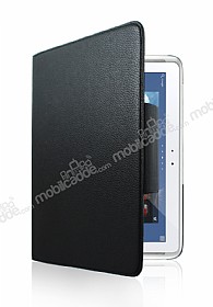 Samsung N8005 Galaxy Note 10.1 Kartlkl Czdanl Siyah Deri Klf