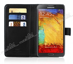 Samsung N9000 Galaxy Note 3 Siyah Czdanl Klf