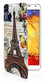 Samsung N9000 Galaxy Note 3 Eiffel Kulesi nce Yan Kapakl Klf