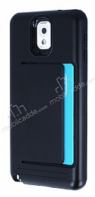 Samsung N9000 Galaxy Note 3 Kartlkl Ultra Koruma Siyah Klf