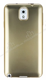 Samsung N9000 Galaxy Note 3 Metalik Gold Silikon Klf