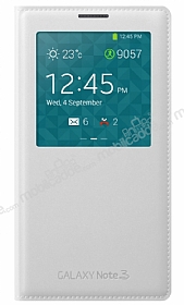 Samsung N9000 Galaxy Note 3 Orjinal Pencereli Beyaz Flip Cover