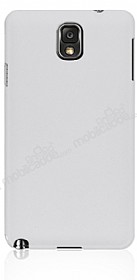 Samsung N9000 Galaxy Note 3 Sert Mat Beyaz Rubber Klf