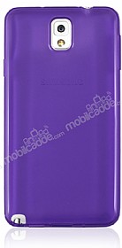 Samsung N9000 Galaxy Note 3 Ultra Koruma Mor Silikon Klf