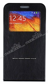 Samsung N9000 Galaxy Note 3 Standl Manyetik Kapakl Full Koruma Siyah Klf