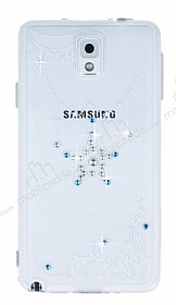 Samsung N9000 Galaxy Note 3 Mavi Tal Yldz effaf Silikon Klf
