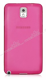 Samsung N9000 Galaxy Note 3 Ultra nce effaf Pembe Silikon Klf