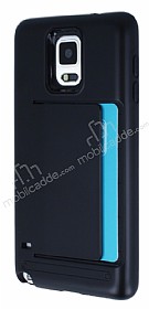 Samsung N9100 Galaxy Note 4 Kartlkl Ultra Koruma Siyah Klf