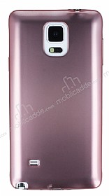 Samsung N9100 Galaxy Note 4 Metalik Rose Gold Silikon Klf