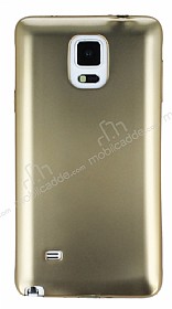 Samsung N9100 Galaxy Note 4 Metalik Gold Silikon Klf