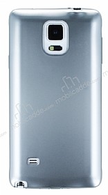 Samsung N9100 Galaxy Note 4 Metalik Silver Silikon Klf
