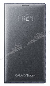 Samsung N9100 Galaxy Note 4 Orjinal LED Cover Siyah Klf