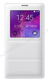 Samsung N9100 Galaxy Note 4 Orjinal Pencereli View Cover Beyaz Klf