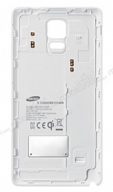 Samsung N9100 Galaxy Note 4 Orjinal Wireless Pad ile arj Olan Beyaz Batarya Kapa