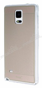 Royal Samsung N9100 Galaxy Note 4 Silikon Kenarl Ultra nce izgili Gold Klf