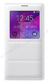 Samsung N9100 Galaxy Note 4 Uyku Modlu Pencereli Beyaz Klf