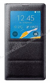 Samsung N9100 Galaxy Note 4 Uyku Modlu Pencereli Siyah Klf