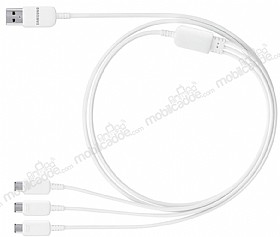 Samsung ET-TG900 Orjinal oklu Beyaz arj Kablosu 1,30m